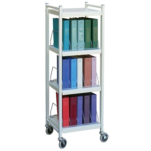 Mobile Mini Open Binder/Chart Rack Strg System 4 Shelves 15 Binder Cap, Omnimed, Mfr#: 260014-BG